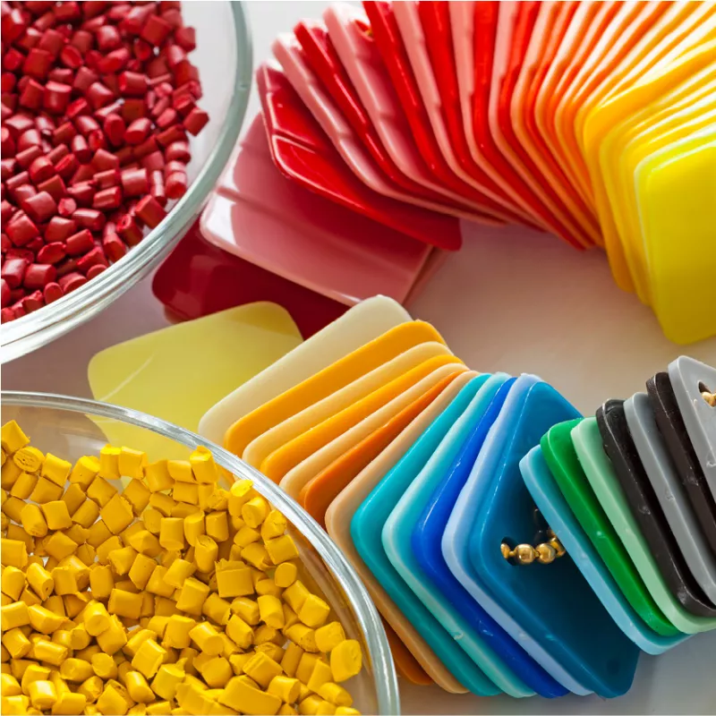 Rubben color samples laying on the table